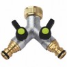 PRESA 2 RUBINETTI INNESTI MASCHIO OTTONE