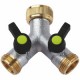 PRESA 2 RUBINETTI FILETTI MASCHIO OTTONE