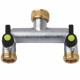 PRESA 2 RUBINETTI FILETTI MASCHIO OTTONE
