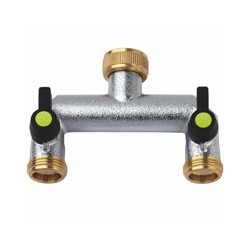 PRESA 2 RUBINETTI FILETTI MASCHIO OTTONE