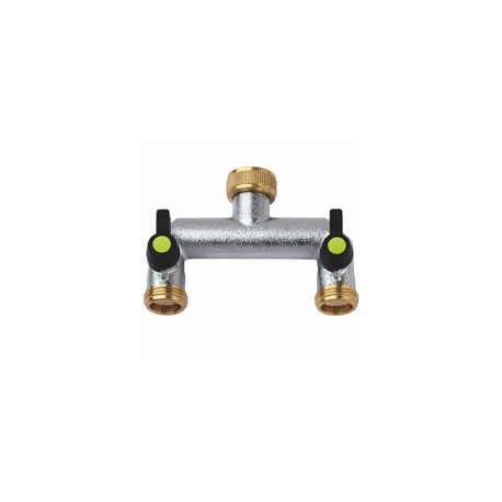 PRESA 2 RUBINETTI FILETTI MASCHIO OTTONE