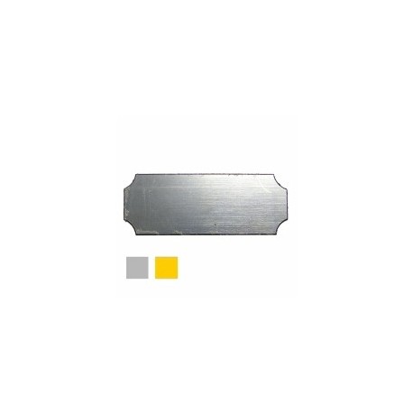 TARGA PLASTICA SAGOMATA JRB200 ARGENTO SPAZZOLATO
