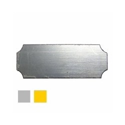 TARGA PLASTICA SAGOMATA JRB200 ORO SPAZZOLATO